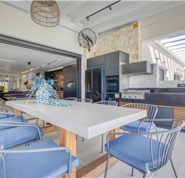 5 bedroom luxury seaside villa with indoor & outdoor pool, near Acharavi, sleeps 10